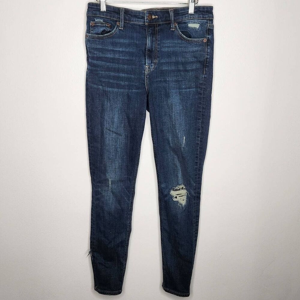 Lucky Brand Bridgette Skinny Jeans Distressed Blue Women Size 8  29